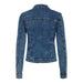 Only - Women’s Blue Denim Jacket with Long Sleeves and a Collar