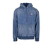 Blue denim-style hooded sweatshirt with front pocket and embroidered logo by Diesel