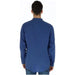 Blue long-sleeved button-up shirt from the back, Brian Brome Men Shirt