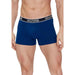 Blue Tommy Hilfiger boxer briefs worn by male model, product: Tommy Hilfiger Men Underwear