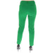 Bright green tailored pants paired with silver high heels from Sol Wears Women Trousers