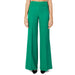 Bright green high-waisted wide-leg trousers by Sandro Ferrone for women