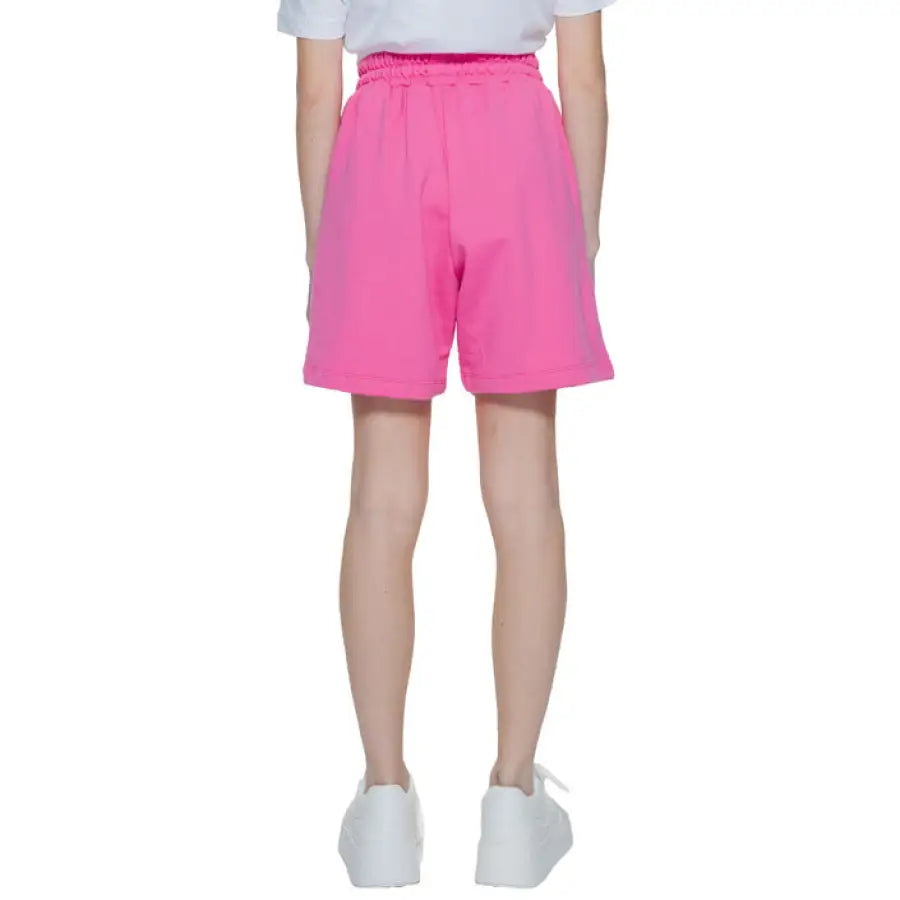 Bright pink athletic shorts with elastic waistband, Pharmacy Women Short