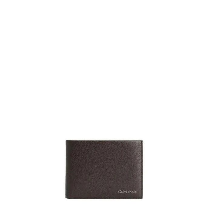 Calvin Klein Men Wallet featuring a sleek brown leather design with Calvin Klein branding