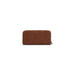 Brown leather zip-around wallet from Desigual for women, ideal for stylish organization