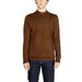 Brown mock neck sweater with long sleeves from Antony Morato Men Knitwear collection