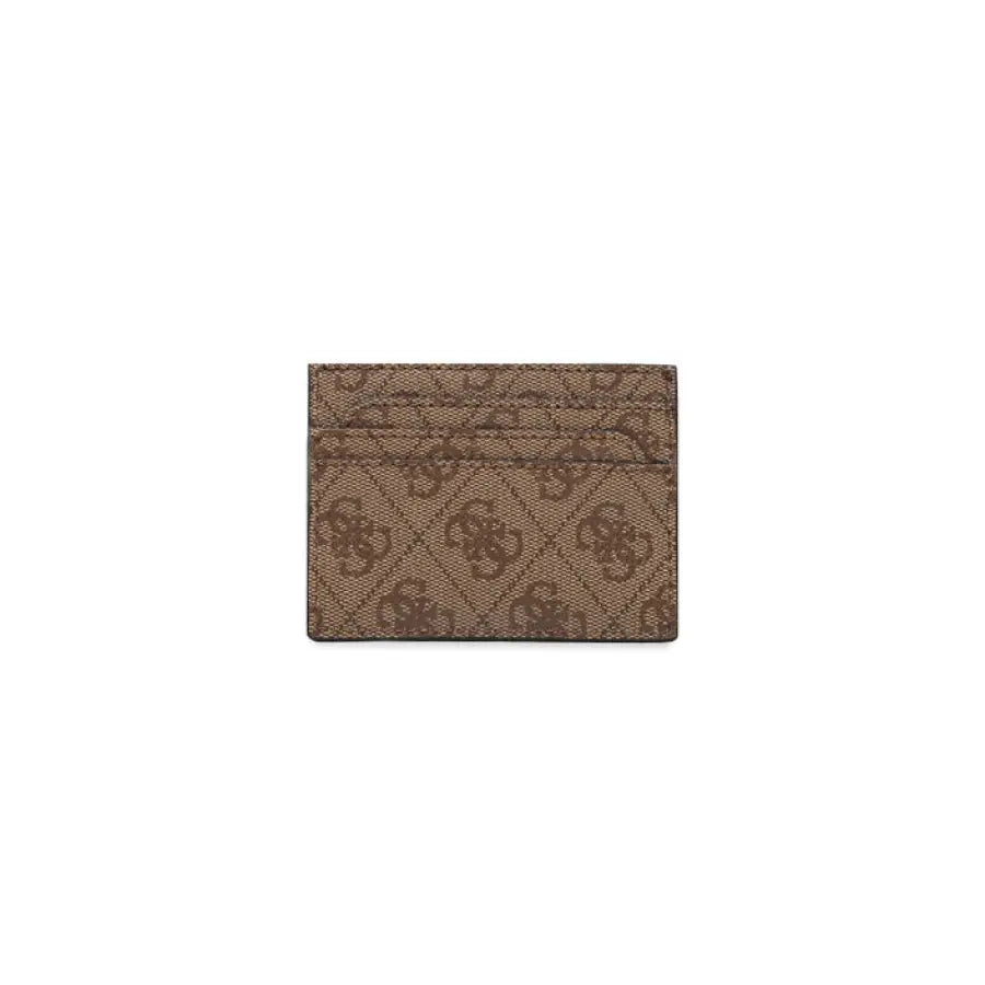 Brown patterned Guess Women Wallet with logo design