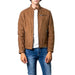 Brown suede zip-up jacket with stand collar from Jack & Jones Men Blazer collection