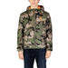 Camouflage hooded jacket with orange accents and full front zipper by U.S. Polo Assn