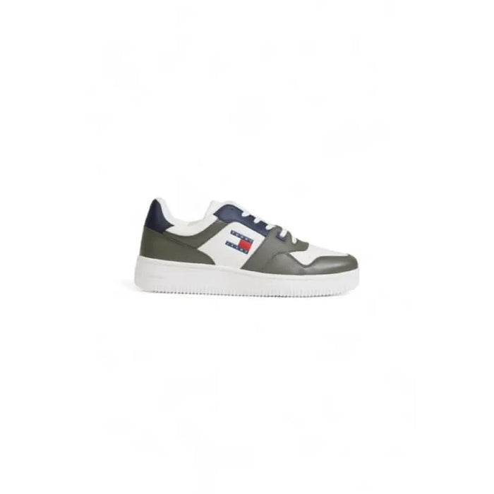 Casual athletic Tommy Hilfiger sneakers with a multicolored design for men