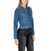 Classic blue denim jacket with button closures and chest pockets from Ichi Women Blazer