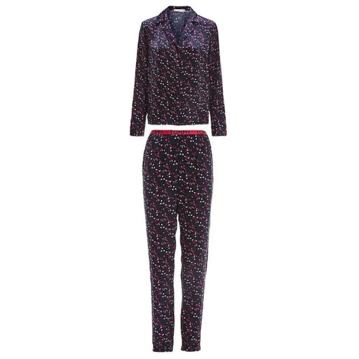 Tommy Hilfiger colorful patterned pajama set with long-sleeved top and matching pants