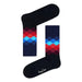 Colorful patterned sock with diamond design in black, red, blue, light blue - Happy Socks Men