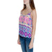 Colorful spaghetti strap tank top with vibrant ikat print - Only Women Undershirt