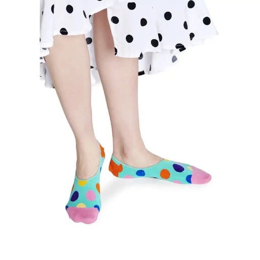 Colorful polka dot socks with black and white polka dot skirt - Happy Socks Women Underwear