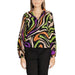 Colorful zebra-print blouse with long sleeves and collar from Only Women Shirt