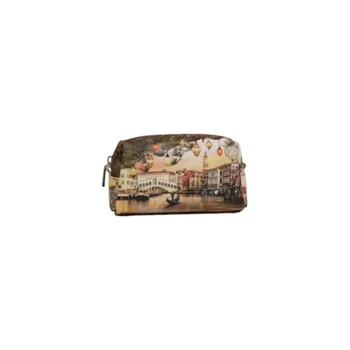 Cosmetic bag with scenic Venice print design from Y Not Women Bag collection