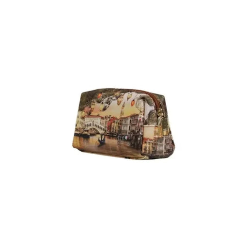 Cosmetic bag featuring vintage Venice canal scene, part of Y Not? Women Bag collection