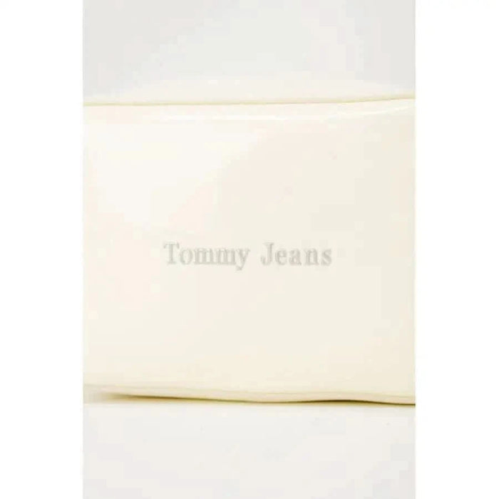 Cream-colored Tommy Jeans embroidered textile on a Tommy Hilfiger women’s bag