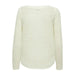 Cream-colored knit sweater with rounded neckline and long sleeves from Only Women Knitwear