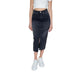 Vero Moda dark denim midi skirt with front slit for women