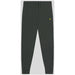 Dark green Lyle & Scott sweatpants featuring a yellow logo near the hip