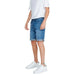 Jack & Jones Men Shorts – Model wearing denim shorts with white t-shirt and sneakers