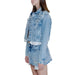 Distressed light blue denim jacket and shorts ensemble - Tommy Hilfiger Jeans Women Blazer