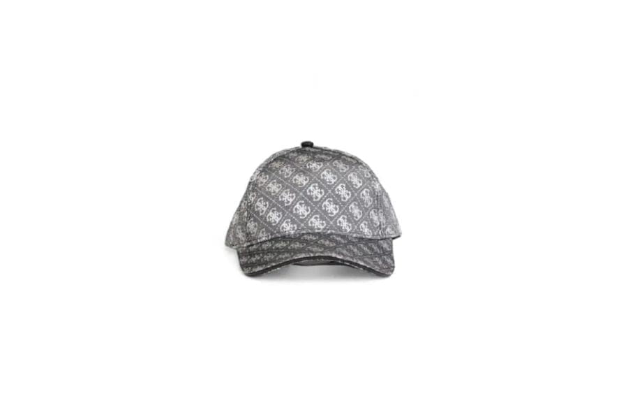 Gray baseball cap with white pattern ideal for summer outfit ideas to shop this season.