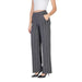 Gray pinstriped wide-leg dress pants with pockets from Ichi Women Trousers collection