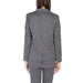 Gray tweed blazer viewed from the back, showcasing Ichi Women Blazer design