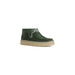 Green leather chukka boot with thick crepe sole from Clarks Men Lace Up Shoes