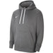 Grey Nike pullover hoodie with white drawstrings and front pocket in Men’s collection