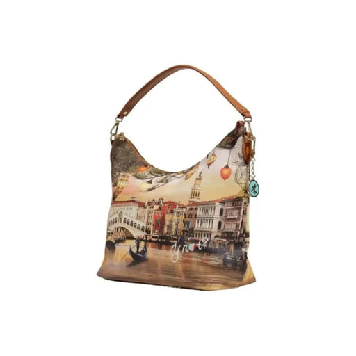 Handbag featuring a printed Venetian canal scene, Y Not? Women Bag