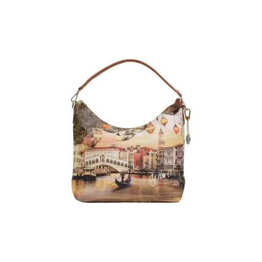 Handbag featuring a printed Venetian canal scene from Y Not? Women Bag collection