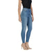 High-waisted skinny blue jeans with nude heels from Tommy Hilfiger Women’s Jeans