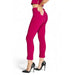 Hot pink cropped dress pants with black stiletto heels from Rinascimento Women Trousers