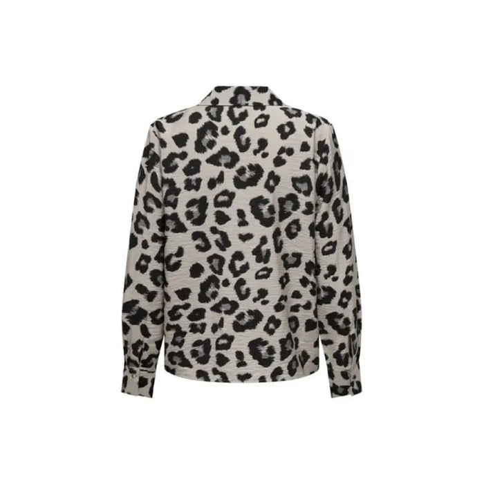 Leopard-print button-up shirt with long sleeves from Jacqueline De Yong Women Shirt