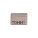 Light beige leather card holder with TOMMY embossed, part of Tommy Hilfiger Jeans Women Wallet