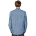 Light blue denim shirt by Tommy Hilfiger viewed from the back on a male model