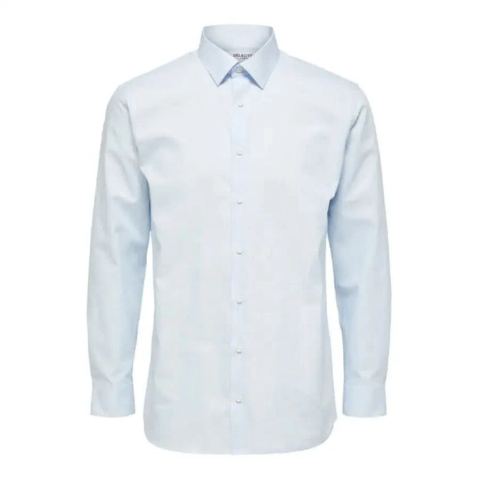 Light blue long sleeve button-up shirt from Selected Men’s collection