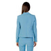 Light blue fitted business blazer from the back by Rinascimento, ideal for professional wear