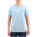 Light blue Lyle & Scott men t-shirt featuring a small yellow and black logo