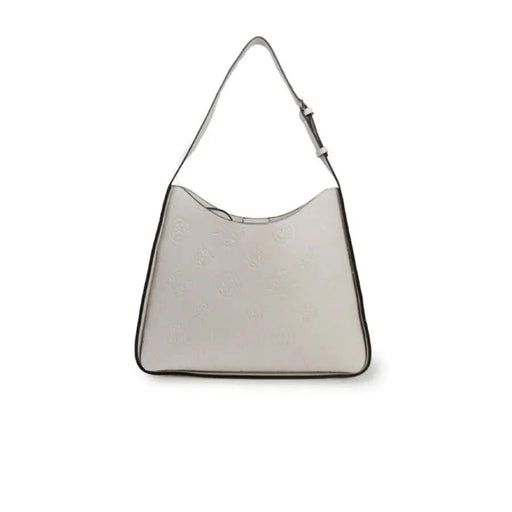 Light gray leather hobo bag with single shoulder strap by Guess Women Bag