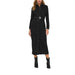 Long-sleeved black button-down dress with a waist belt from Only Women Dress