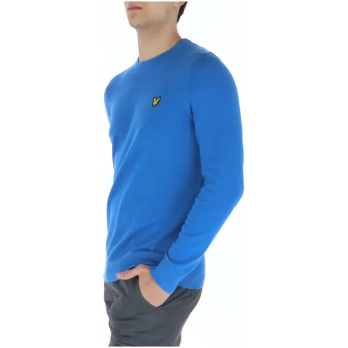 Lyle & Scott Men’s Blue Crew Neck Jumper from the Lyle & Scott Men Knitwear Collection