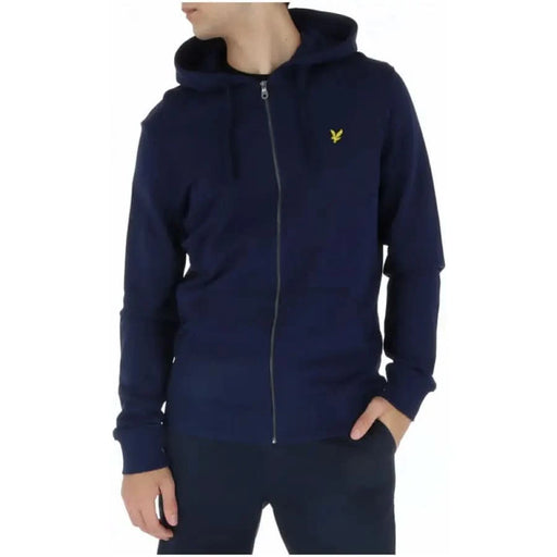 Lyle & Scott navy zip hoodie in urban style fashion