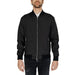 Man in Antony Morato black bomber jacket posing for Antony Morato Men Jacket.