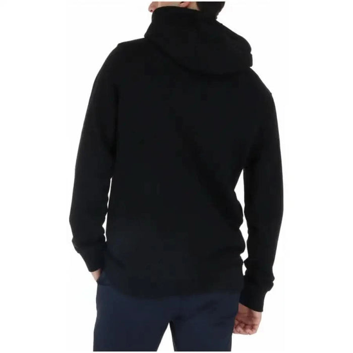 Lyle Scott men’s sweatshirt in urban style fashion with man in black hoodie