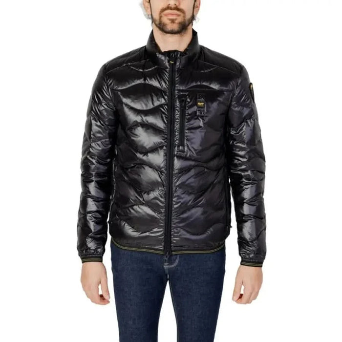 Blauer Blauer men jacket model in stylish black jacket and jeans